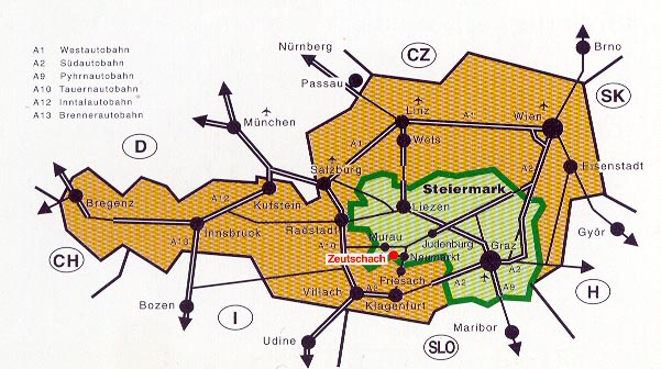 Anfahrtsplan sterreich